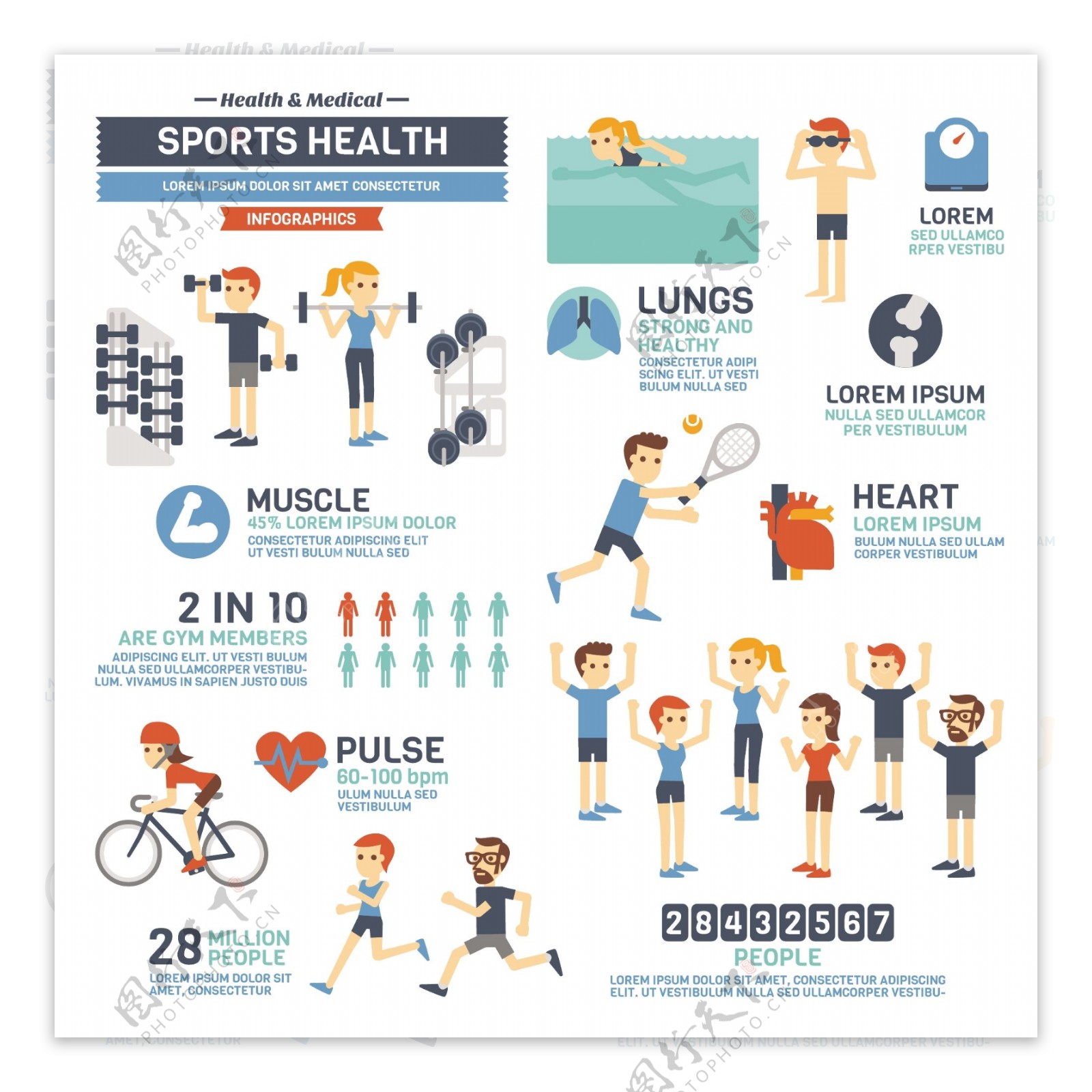 运动保健信息图