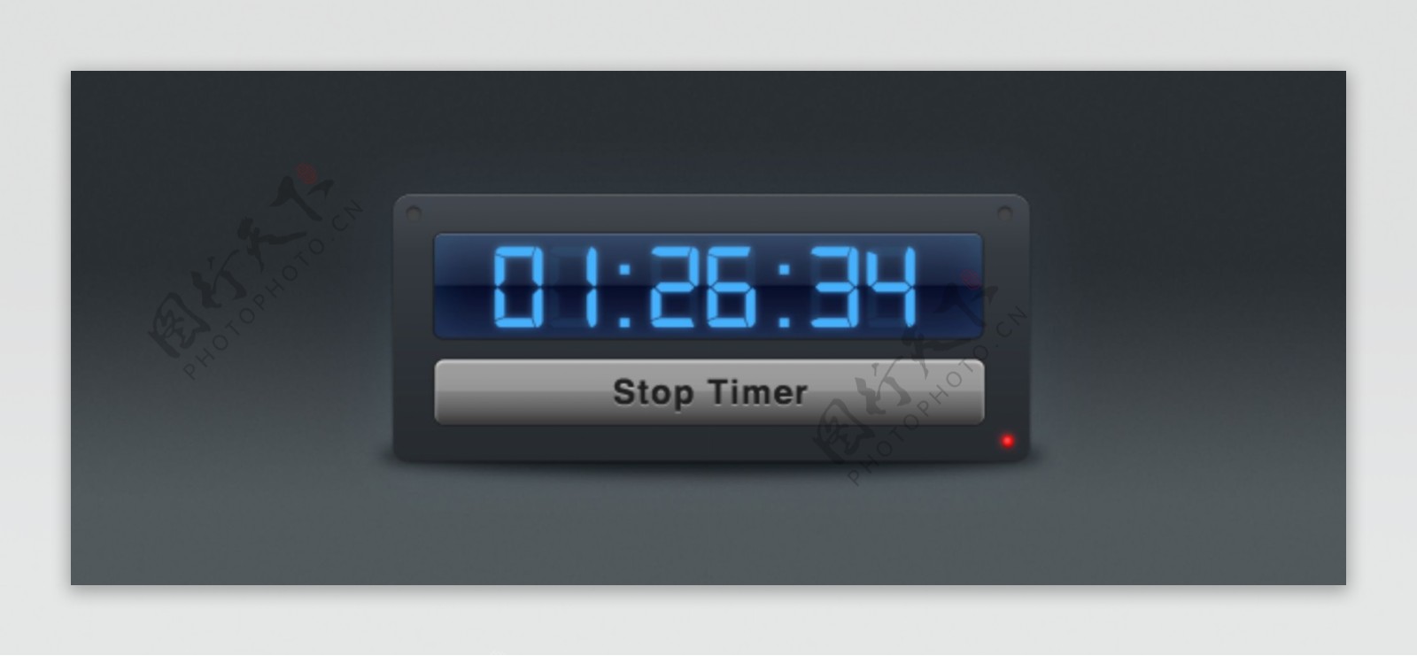 计时器控件接口与蓝色的数字