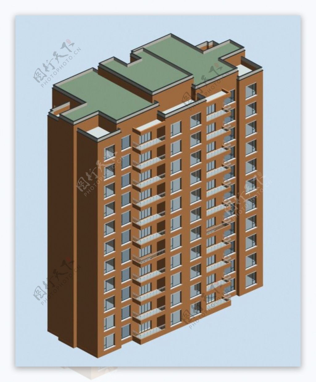 暗色系建筑模型3d设计