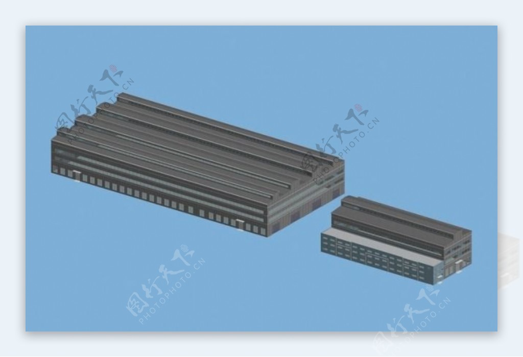 厂房建筑群3D模型设计