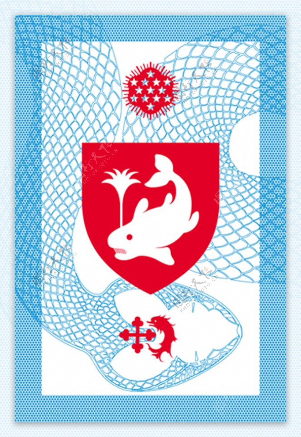 位图徽章标记军旅风格盾牌鱼免费素材
