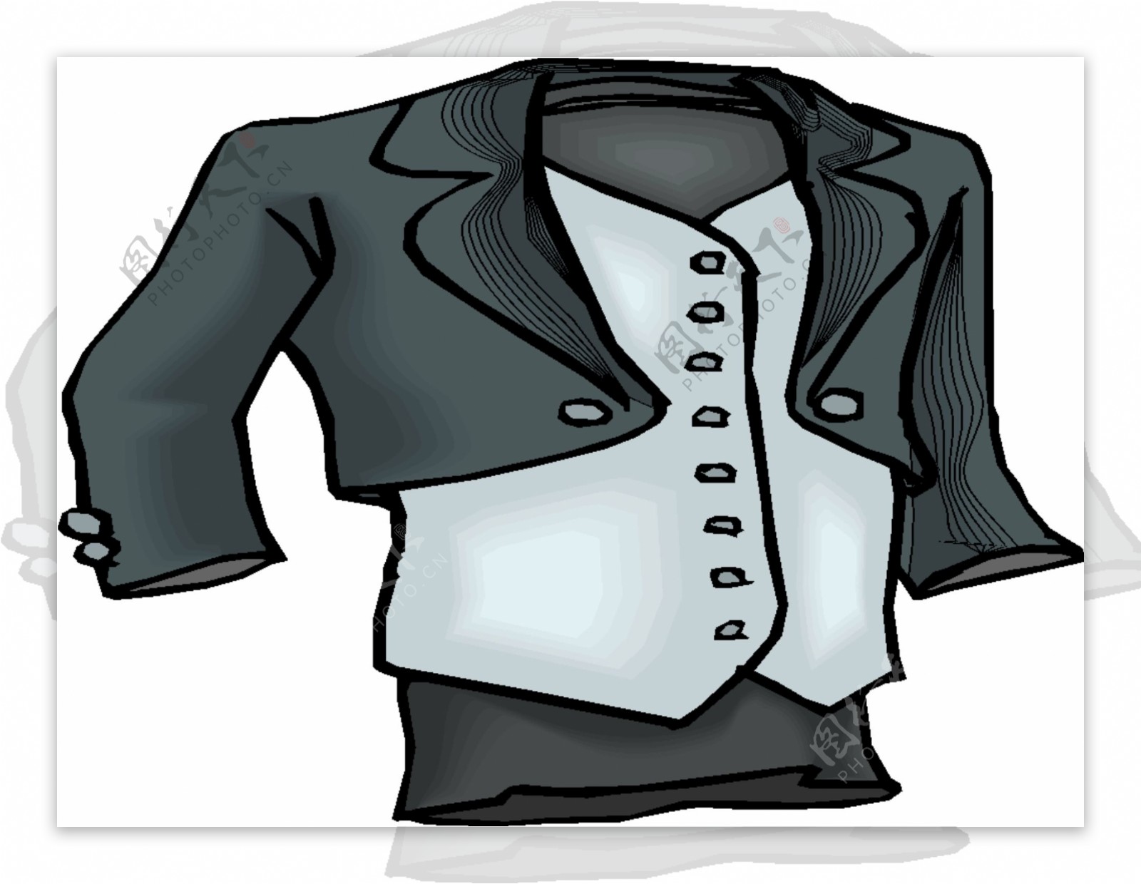 暗灰色调男款套装礼服设计