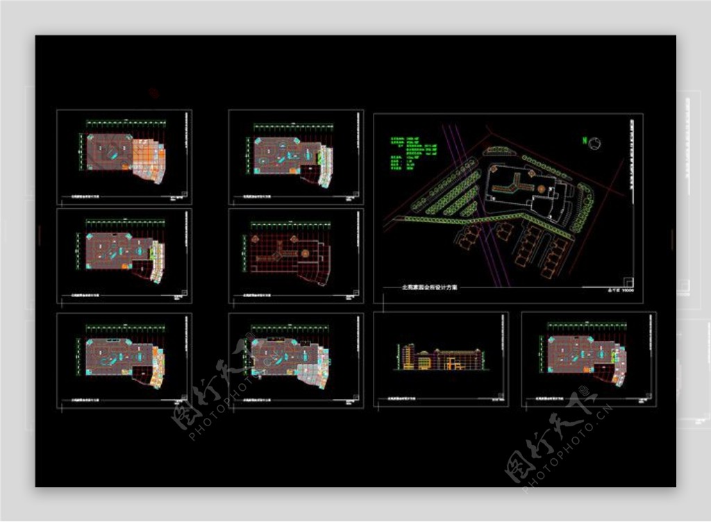 北苑会所cad图纸