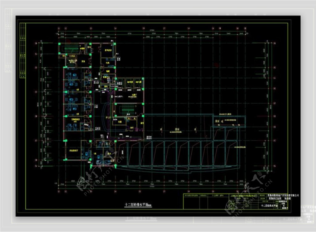 十二层给排水平面CAD图纸