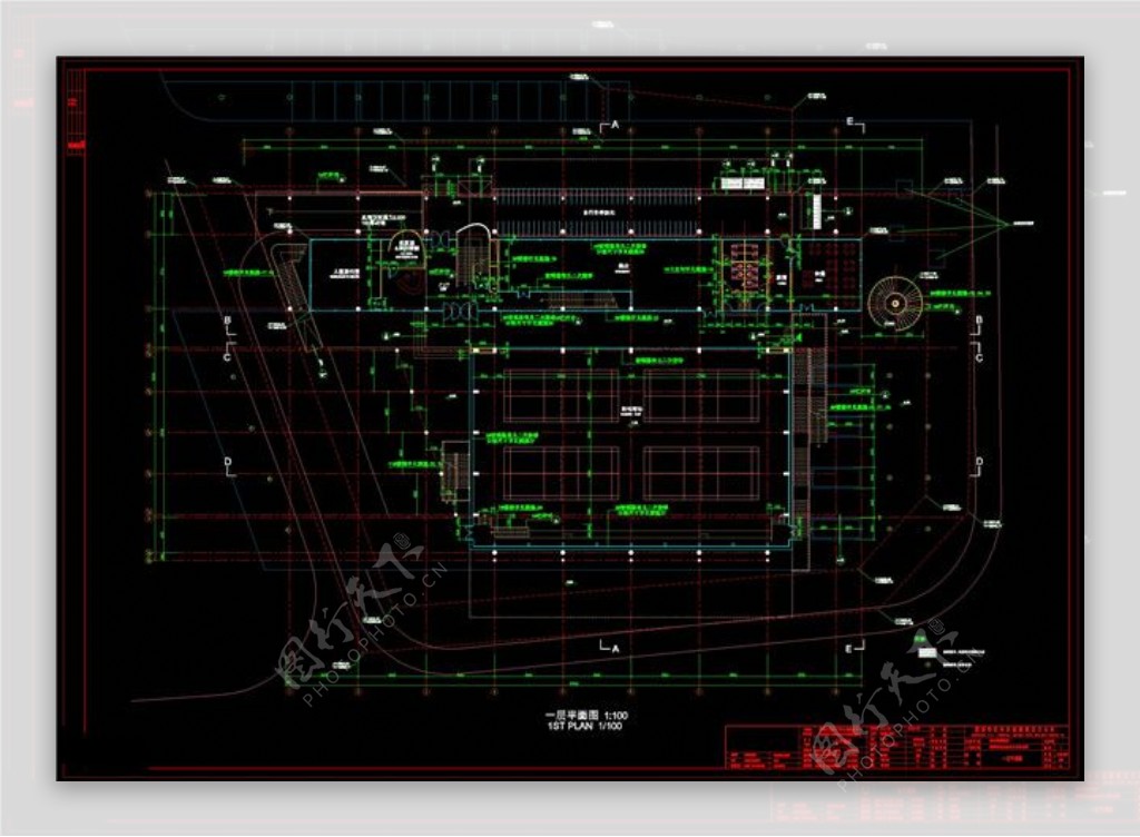 深圳体育中心园林cad图纸