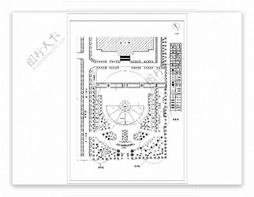 广场绿化图纸cad
