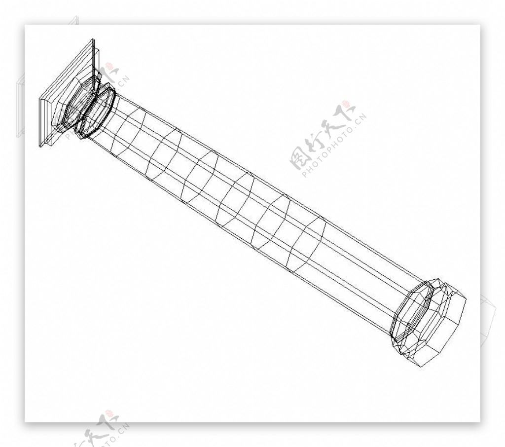 方柱头多边形柱子