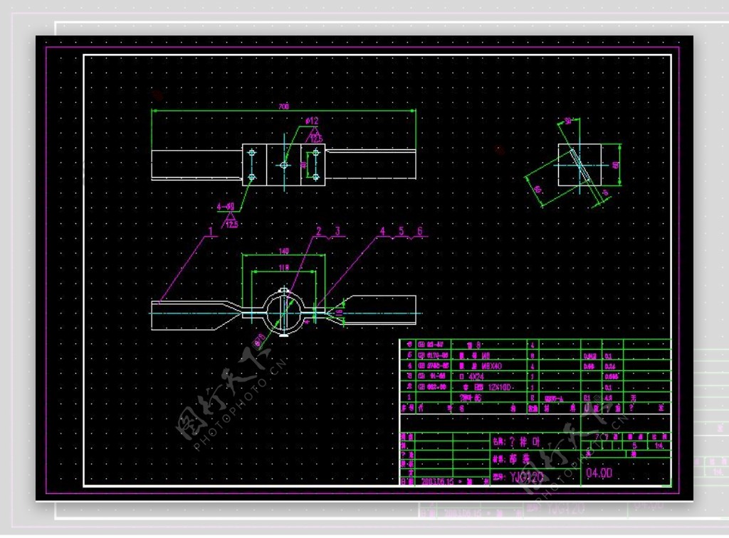 搅拌系统零件图CAD图纸