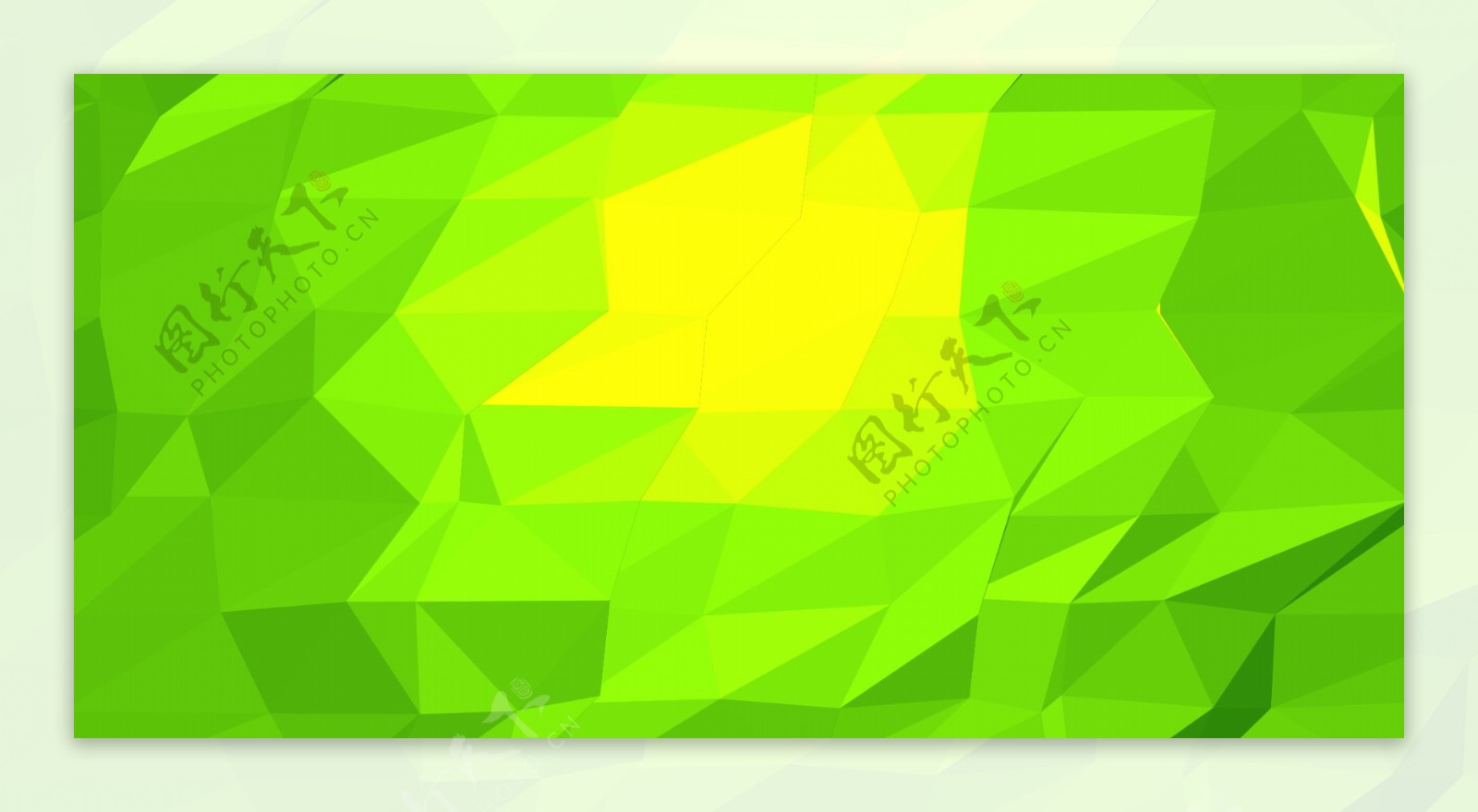 黄绿三角晶状体背景