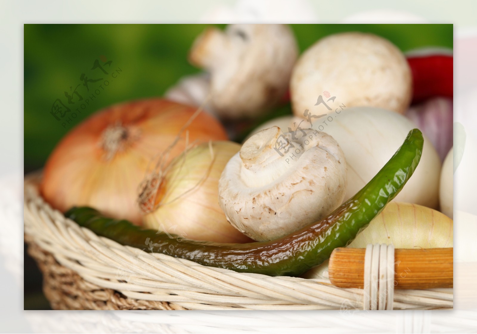 辣椒蘑菇蔬菜图片