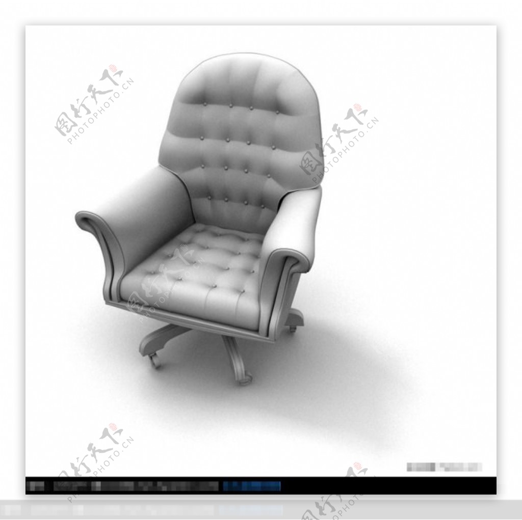 3D精美时尚办公椅素模