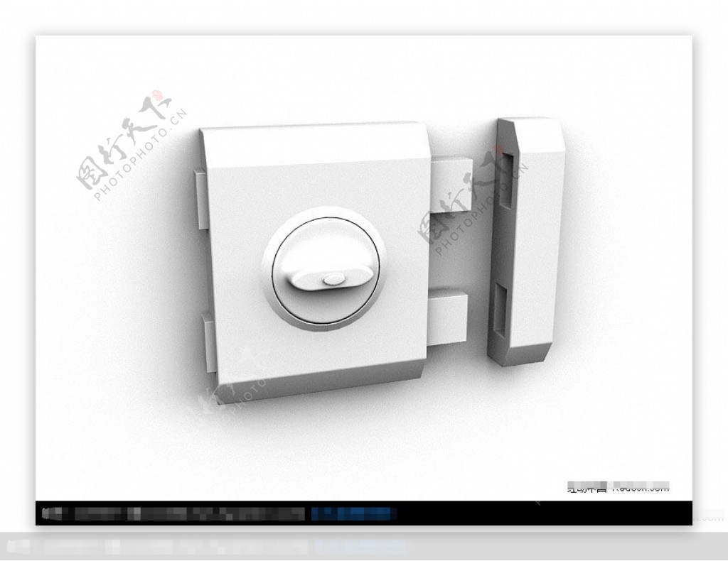 3D精美门锁模型