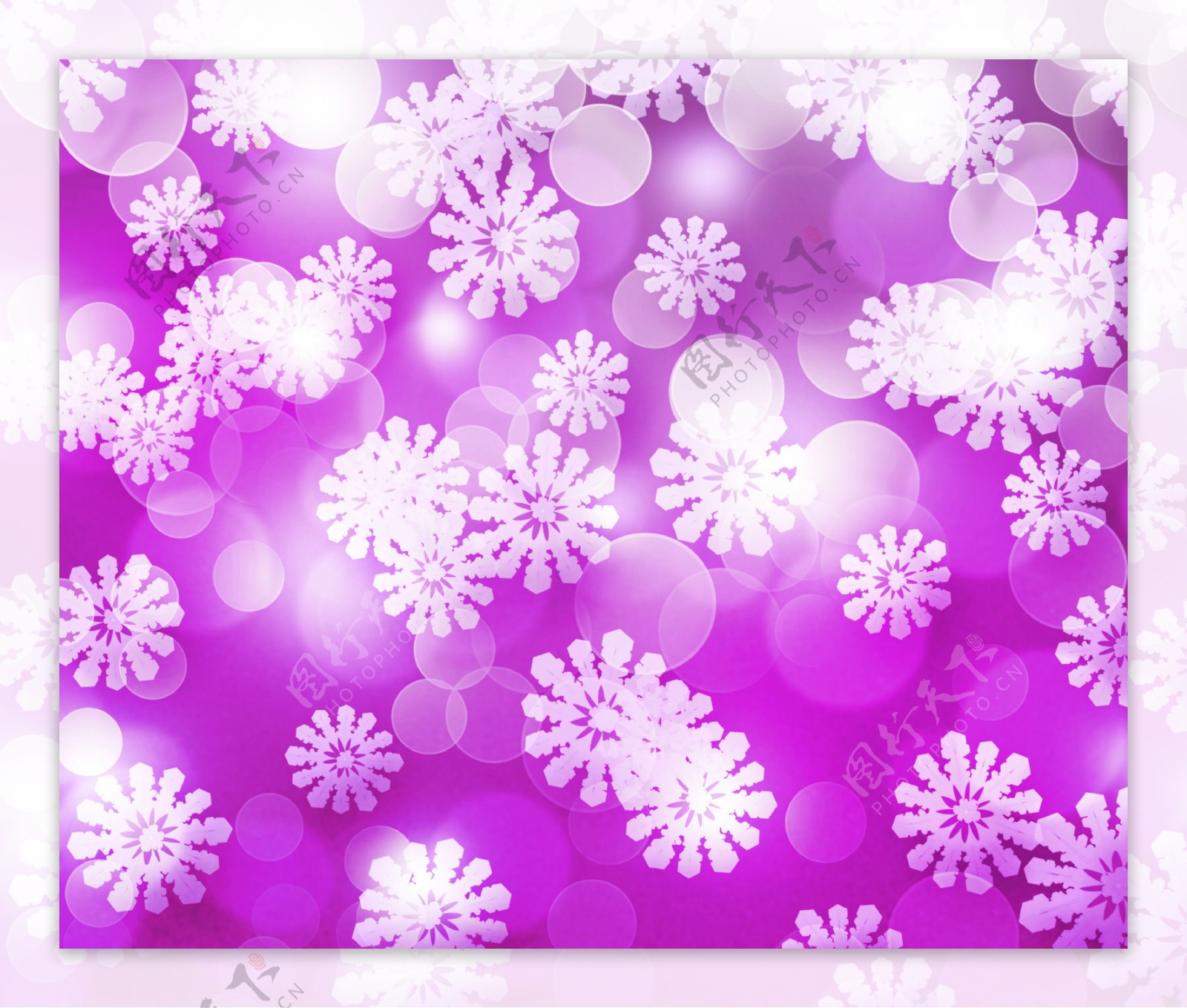 紫色冬季背景虚化背景