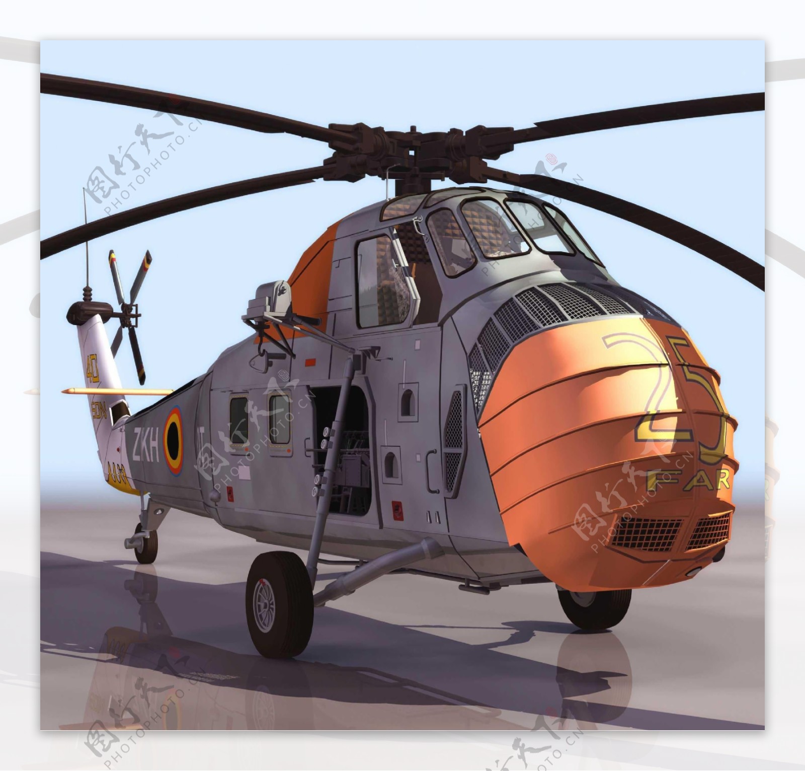 直升机UH34cargoUShelicopter