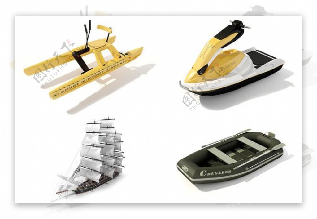 船只模型装饰素材