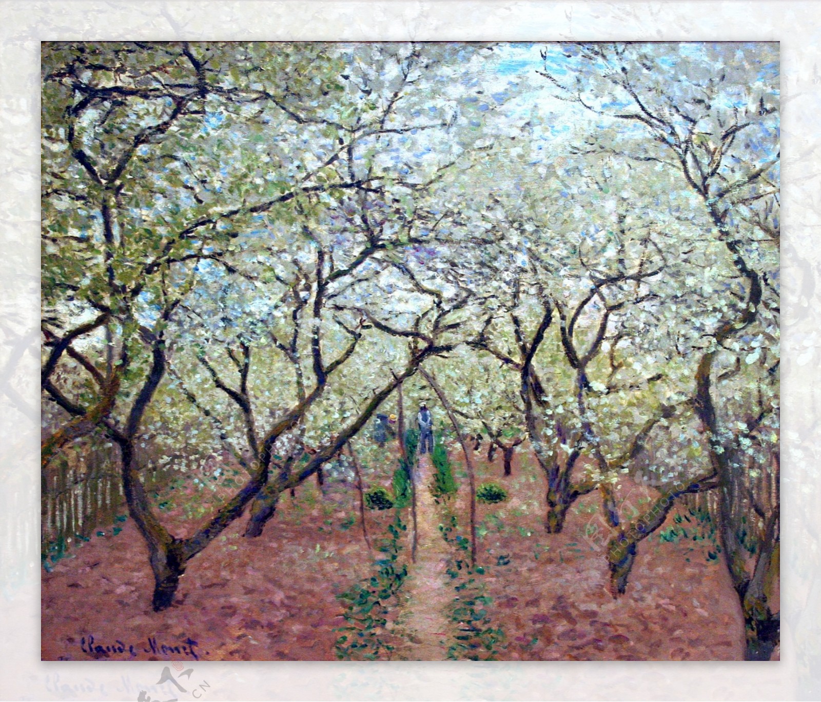 OrchardinBloom187景建筑田园植物水景田园印象画派写实主义油画装饰画