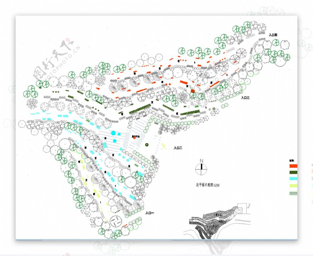 公园景观总平面示意图图片