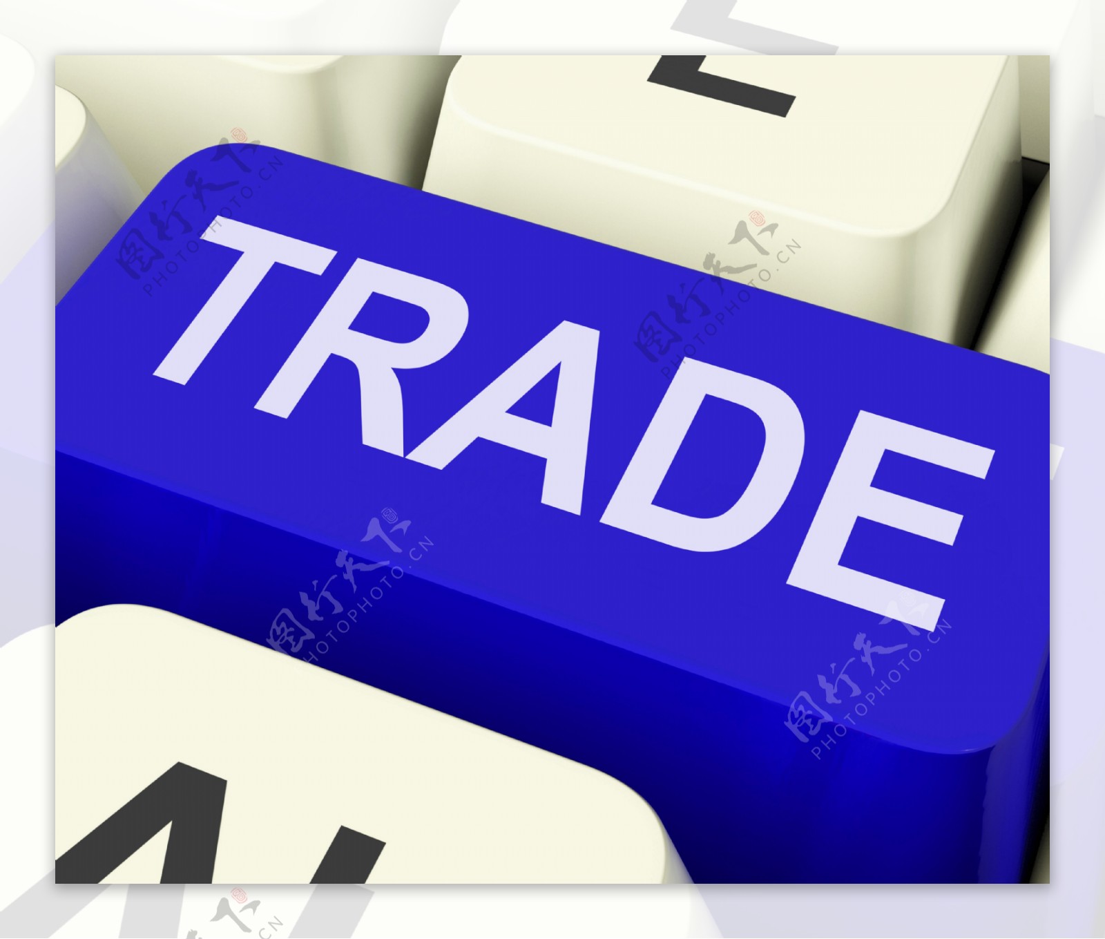 贸易中的重要节目的在线购买和出售