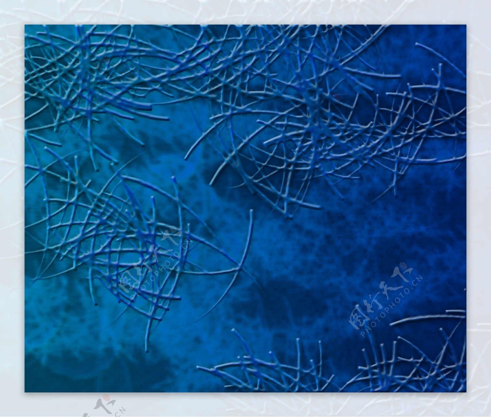 蓝色的微生物纹理