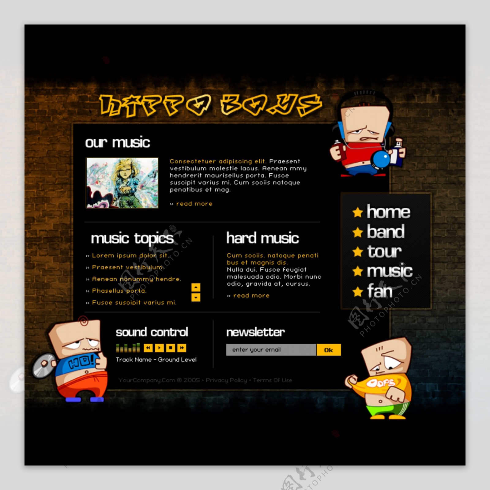 国外音乐网页设计