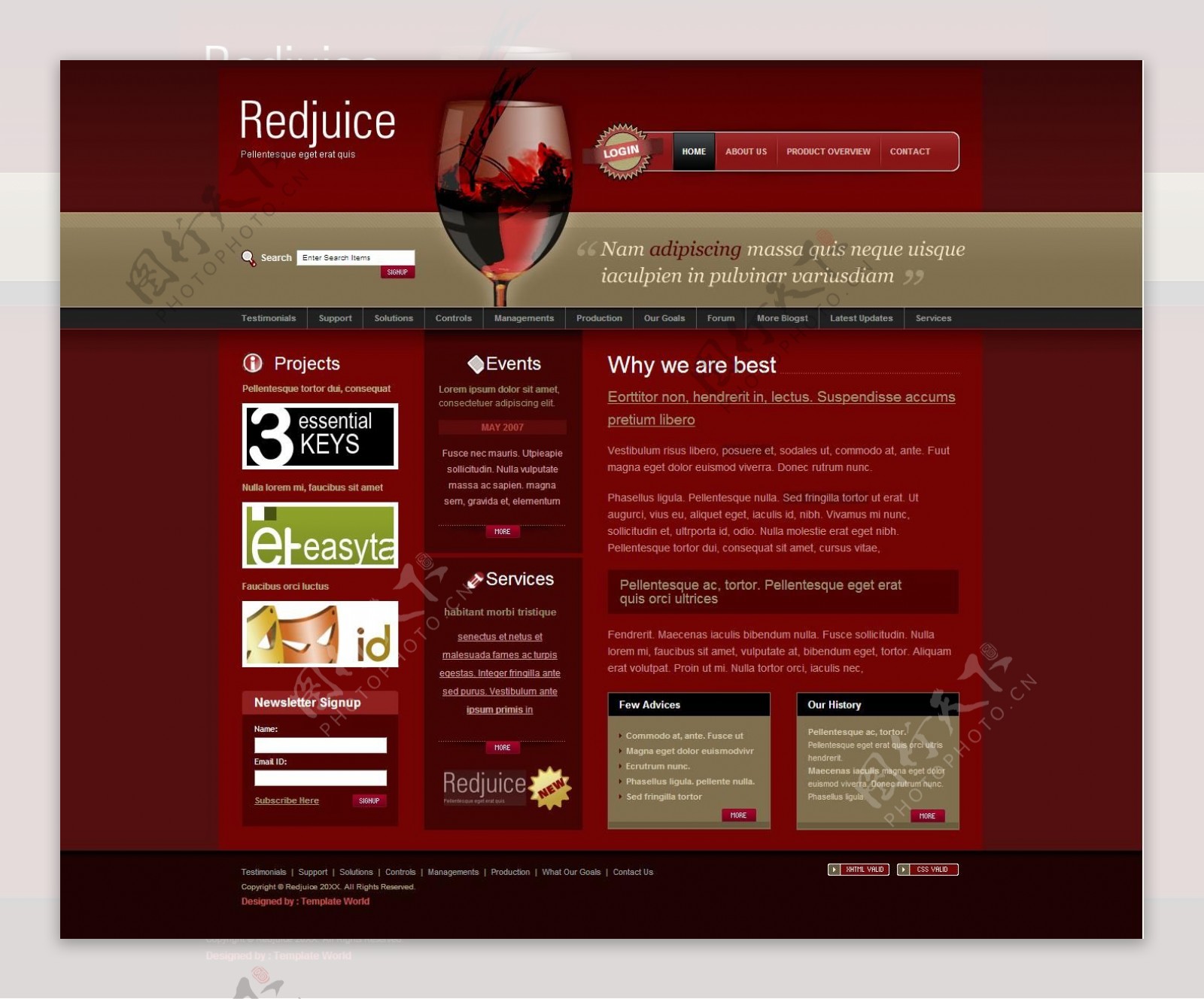 红酒广告html模板