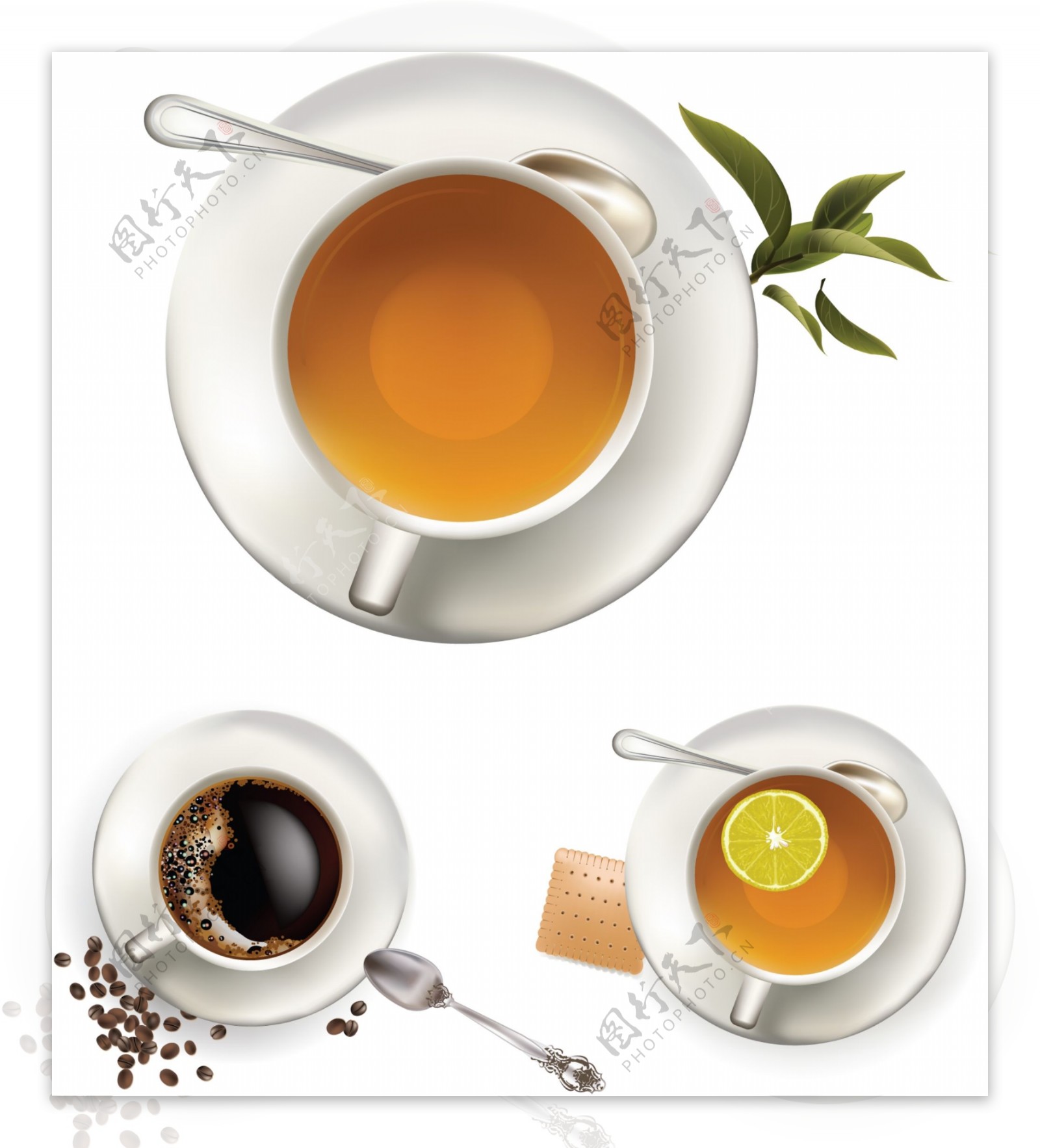 休闲咖啡茶饮矢量素材