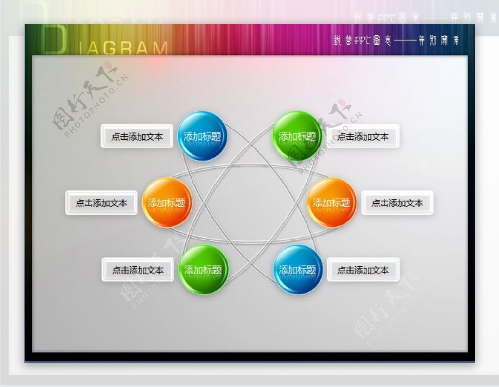 3D质感PPT图表