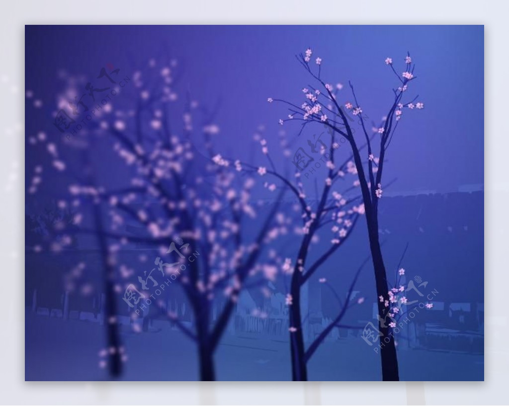 梅花树开花flash源码图片