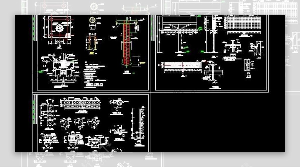 钢结构广告牌结构设计施工图