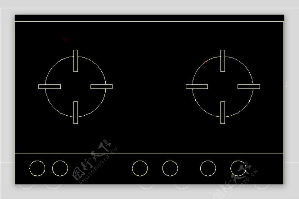 餐具炉具cad平面图块9