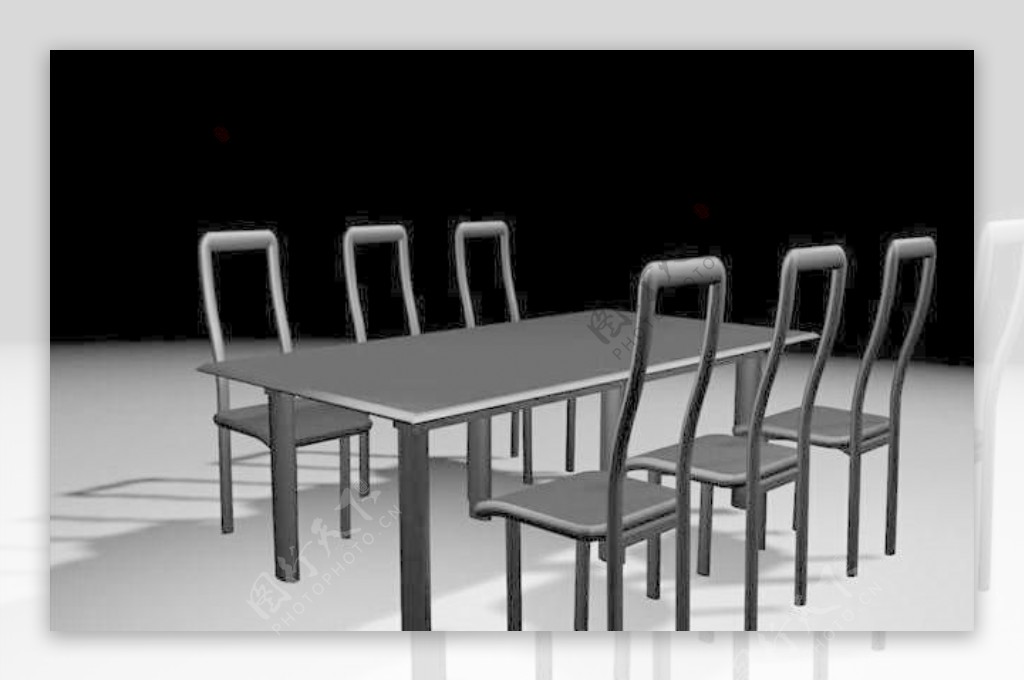 餐桌组合32家具3D模型