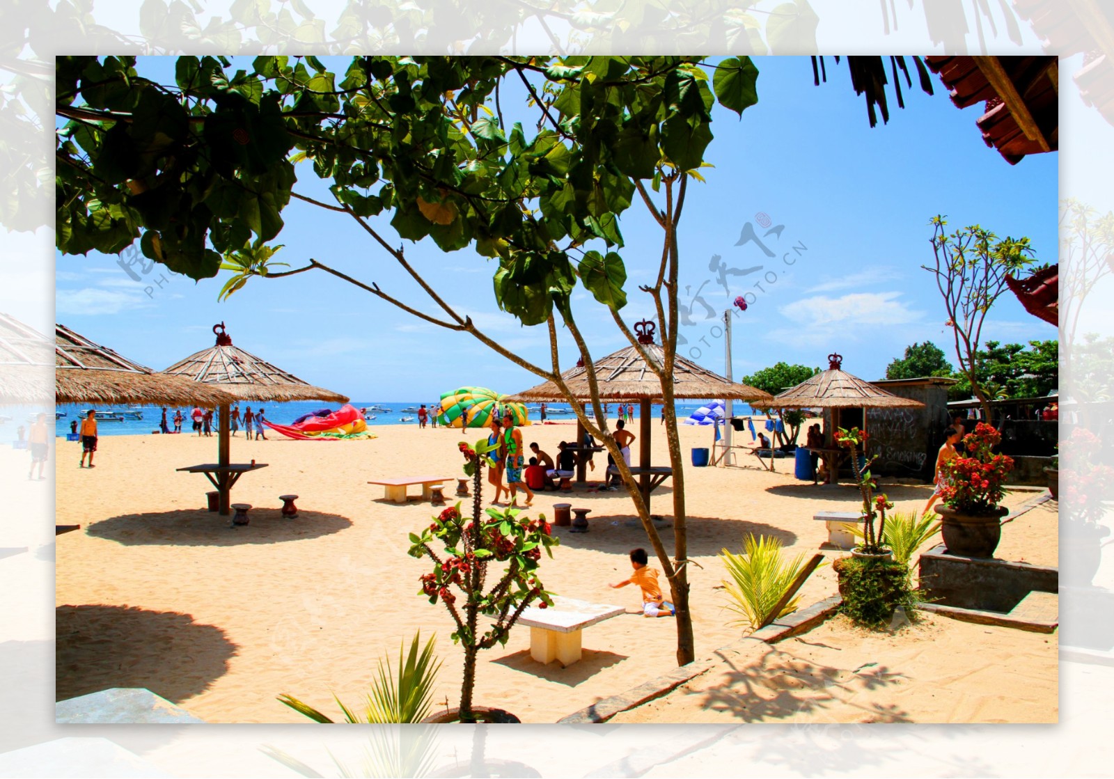 浪漫巴厘岛海滩风景