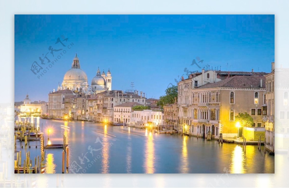 威尼斯水城美丽夜景2图片
