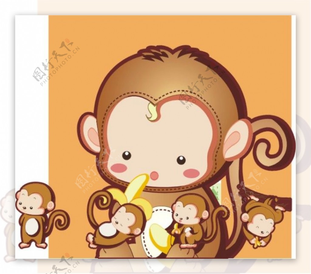 CDR矢量图可爱的猴子
