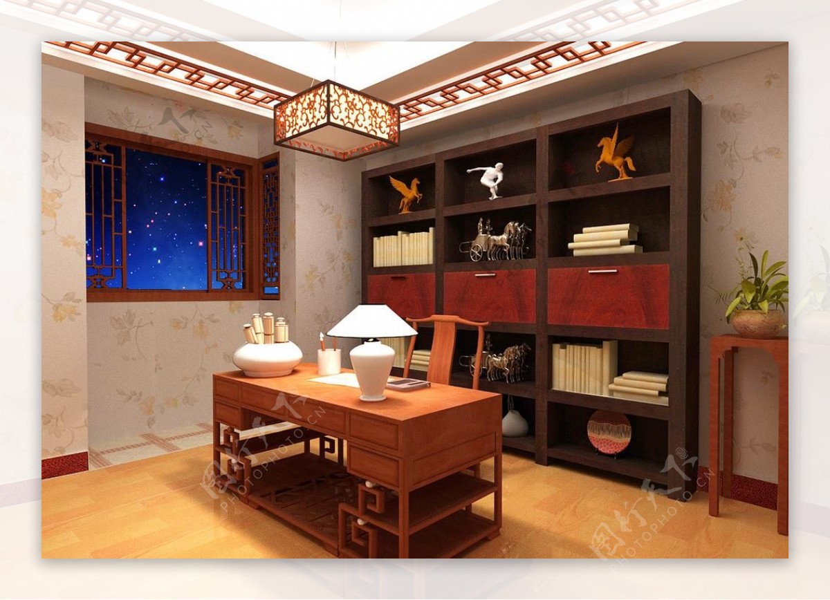 中式书房家居设计图片