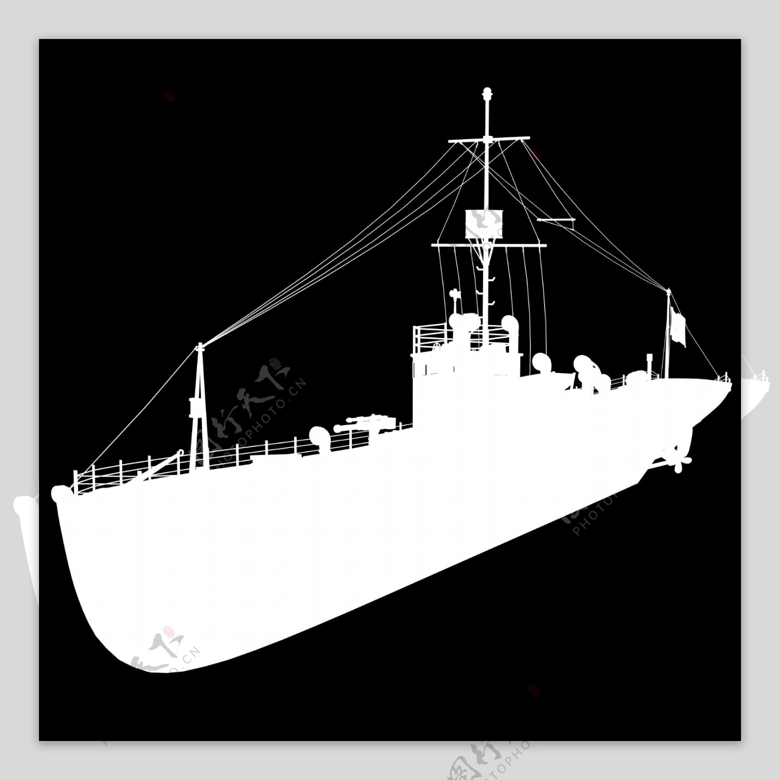 战舰军舰3dmax模型9
