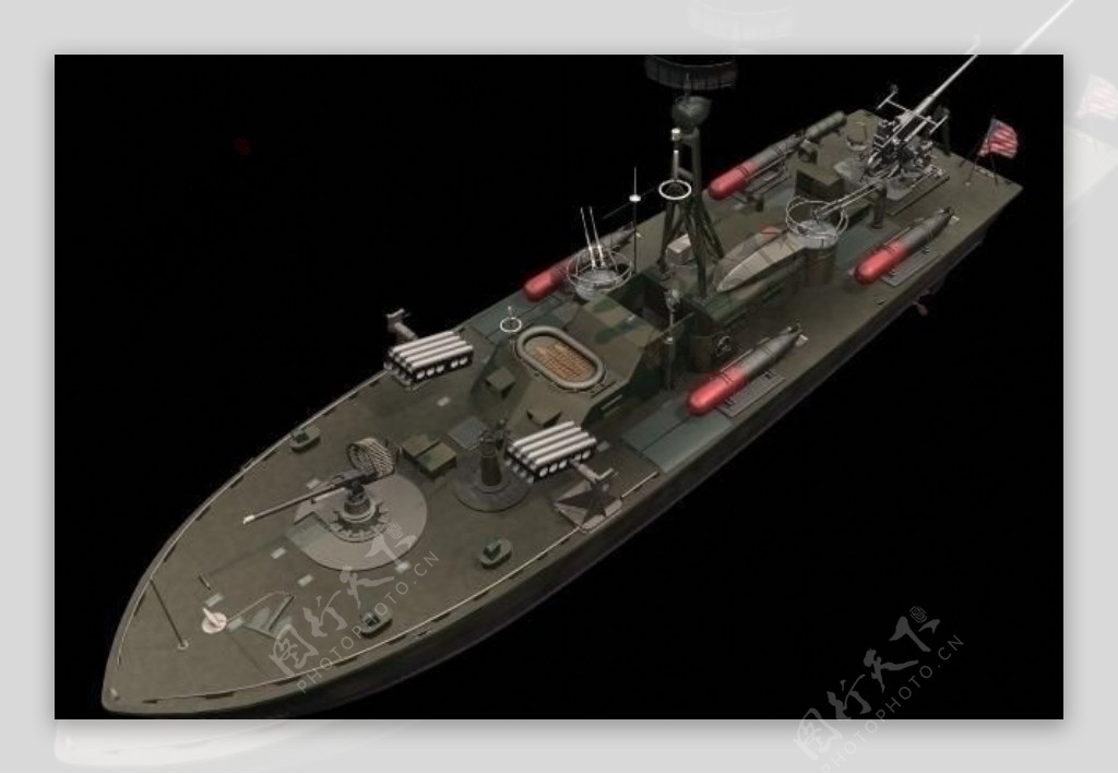 导弹艇三维模型图片