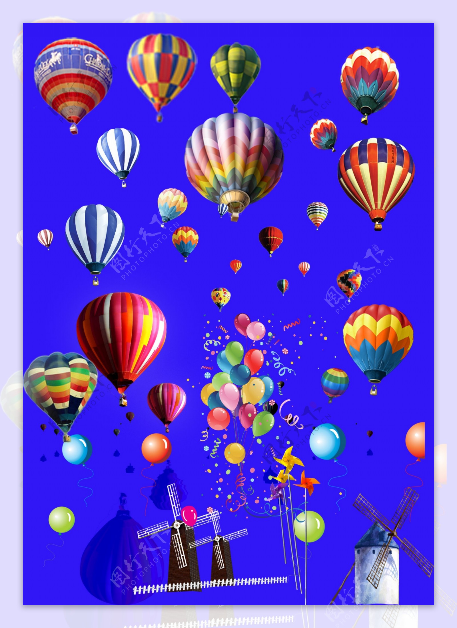 气球风车氢气球