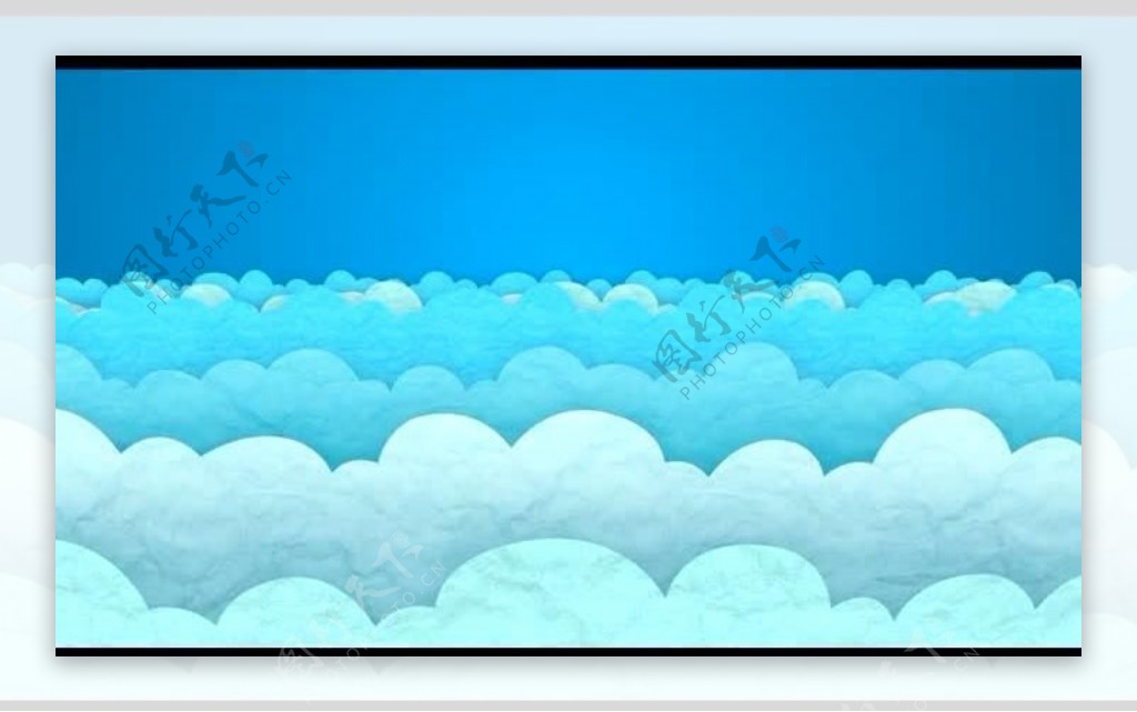 卡通云层背景视频素材图片