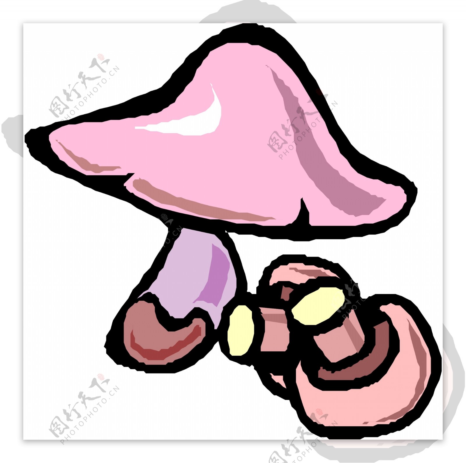 蘑菇香菇矢量素材