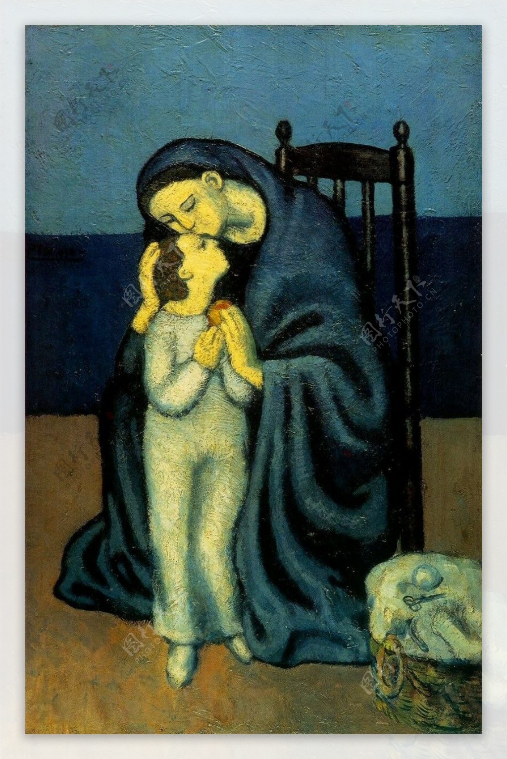 1901M濡慹etenfant西班牙画家巴勃罗毕加索抽象油画人物人体油画装饰画