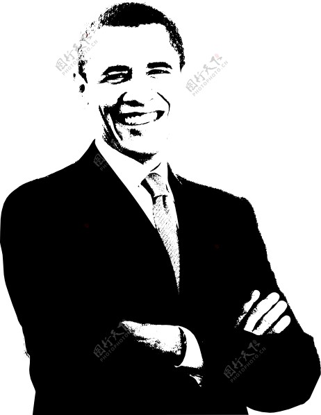巴拉克奥巴马的剪贴画