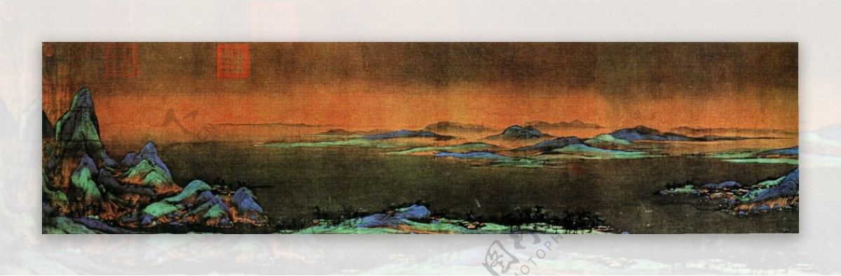 千里江山图绘画