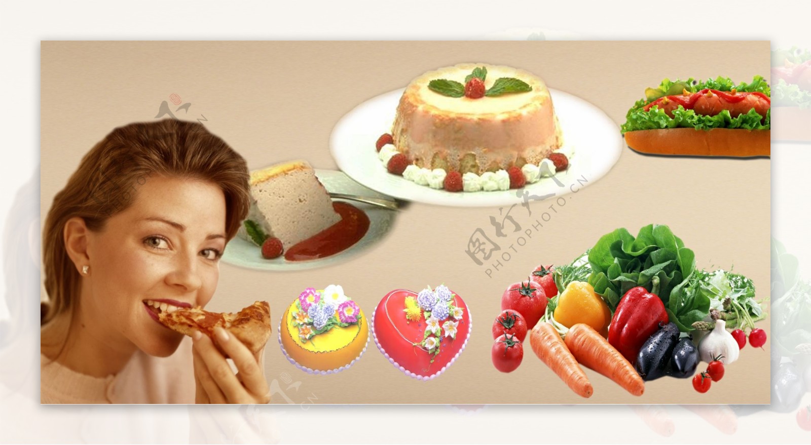 蔬菜蛋糕图片