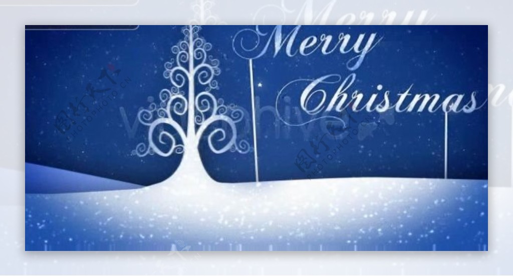 圣诞节快乐祝福电子贺卡AE模板