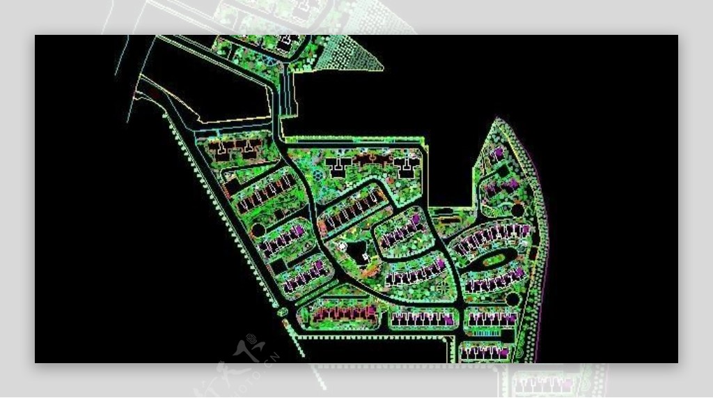 大型住宅小区绿化总平面图