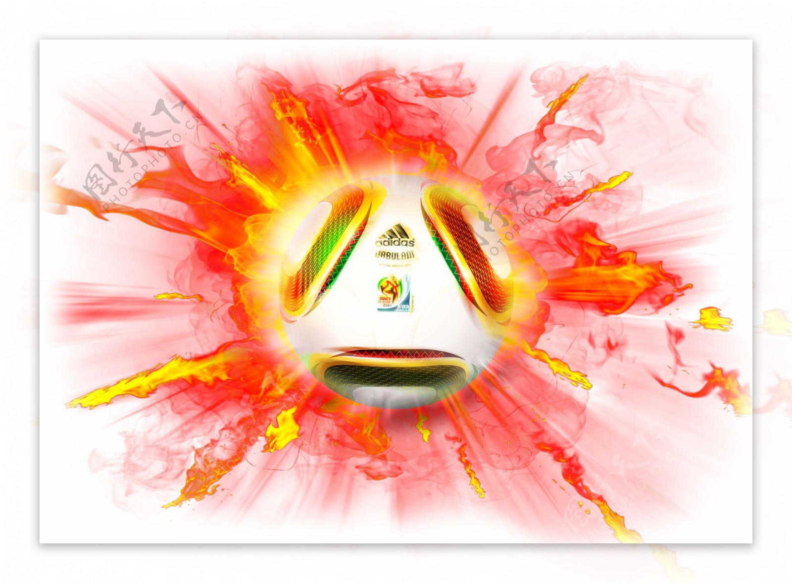 2010南非火焰足球图片