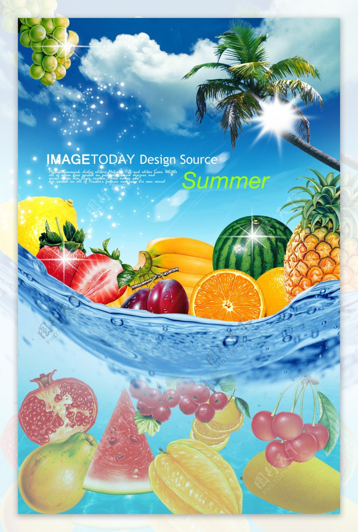 水果超市海报PSD分层素材