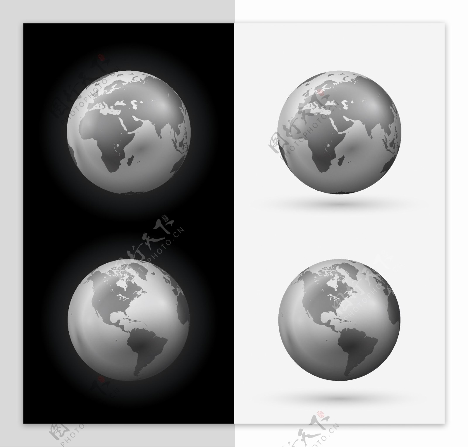 立体地球矢量素材图片