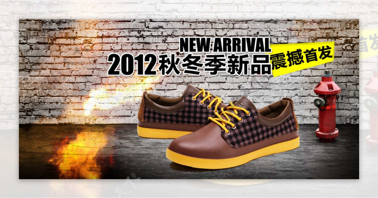 秋冬季男鞋宣传图图片